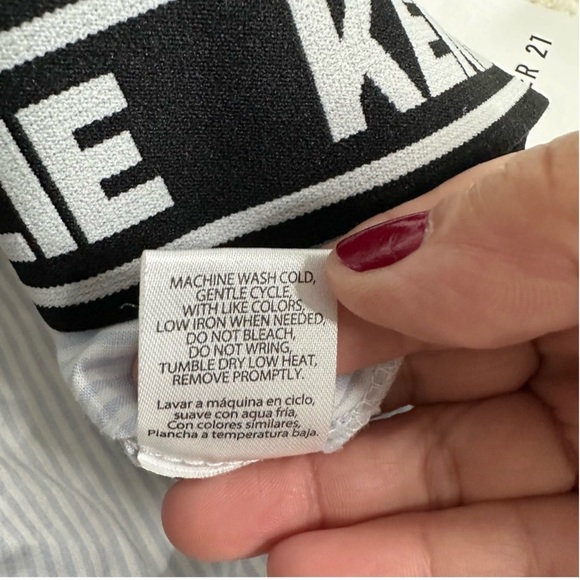 Kendall & Kylie Forever 21 NWT Pinstriped Poplin Shirt XL - Picture 7 of 9